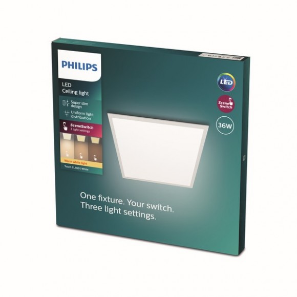 Philips 8719514326682 LED stropné panelové svietidlo Super Slim 1x36W | 3200lm | 2700K - EyeComfort, biela