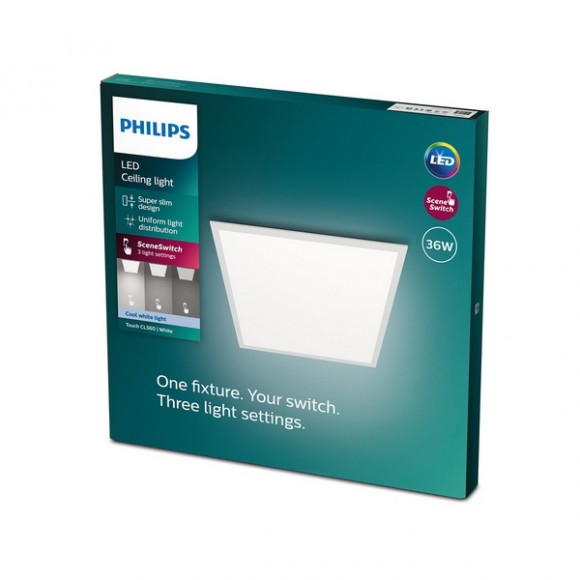 Philips 8719514326705 LED stropné panelové svietidlo Super Slim 1x36W | 3600lm | 4000K - EyeComfort, biela