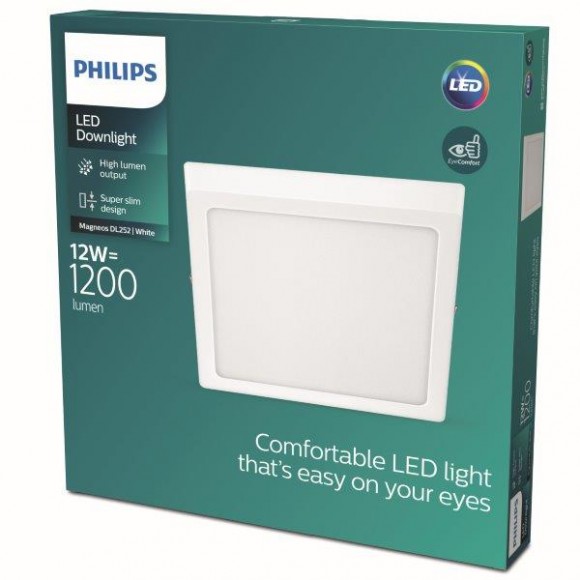 Philips 8719514328716 LED stropné svietidlo Magneos Slim 1x12W | 1150lm | 2700K - EyeComfort, biela