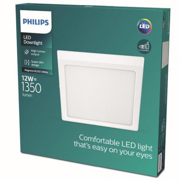 Philips 8719514328860 LED stropné svietidlo Magneos Slim 1x12W | 1350lm | 4000K - EyeComfort, biela