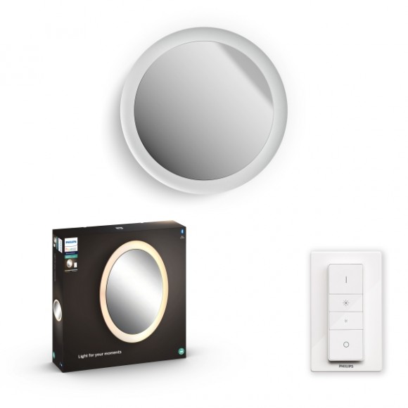 Philips Hue 871951434099 LED kúpeľňové zrkadlo s osvetlením Adore 1x22W | 2400-2550lm | 2200-6500K | IP44 -White Ambiance, Bluetooth, stmievateľný, diaľkové ovládanie, biela