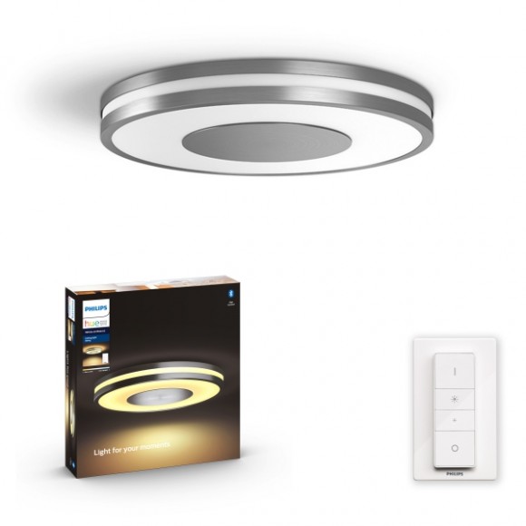 Philips Hue 8719514341111 LED stropné svietidlo Being 1x22,5W | 2350lm | 2200-6500K - stmievateľné, Bluetooth, diaľkové ovládanie, White Ambiance, hliník