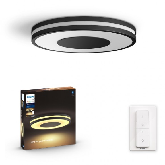 Philips Hue 8719514341135 LED stropné svietidlo Being 1x22,5W | 2350lm | 2200-6500K - stmievateľné, Bluetooth, diaľkové ovládanie, White Ambiance, čierna