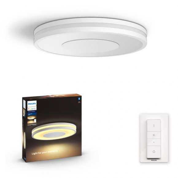 Philips Hue 8719514341159 LED stropné svietidlo Being + Hue Switch 1x32W | 2400lm | 2200-6500K - stmievateľné, Bluetooth, White Ambiance, biela