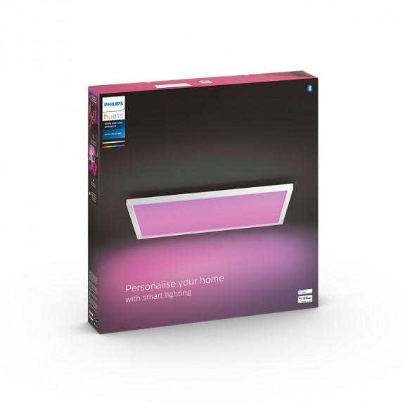 Philips Hue 8719514355071 LED stropný panel Surimu 1x60W | 4200lm | 2200-6500K | RGB - White and color Ambiance, stmievateľné, Bluetooth, biela