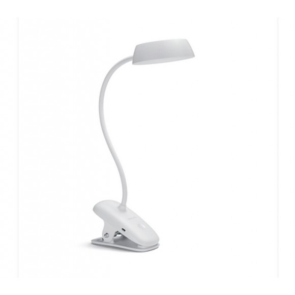 Philips 8719514396890 LED svietidlo s klipom Donutclip 1x3W | 175lm | 4000K- lupa, USB, biela