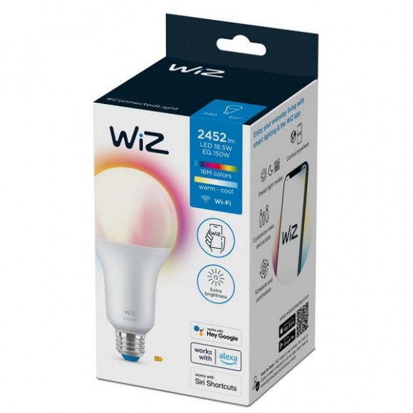 WiZ Colors 8719514554634 inteligentná žiarovka LED E27 | 18,5W | 2452lm | 2200-6500K | RGB - stmievateľná