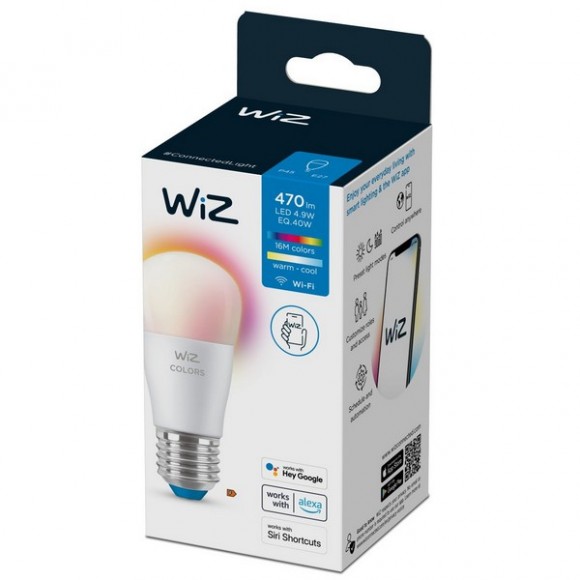 WiZ Colors 8719514554672 inteligentná žiarovka LED E27 | 4,9W | 470lm | 2200-6500K | RGB - stmievateľná