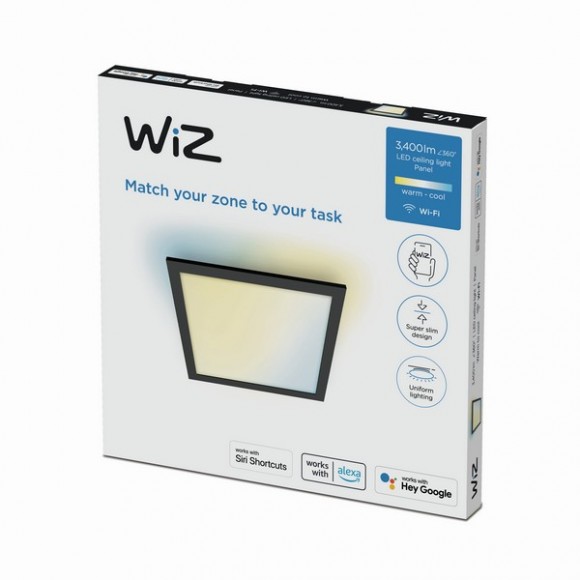 Wiz Tunable white 8719514554870 LED Ceiling SQ LED stropný panel 600x600mm 1x36W | 3400lm | 2700-6500K