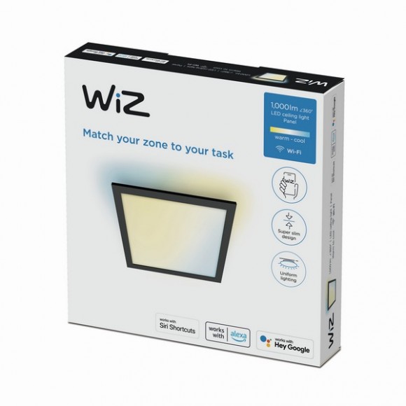 Wiz Tunable white 8719514554917 LED Ceiling SQ stropný panel 300x300mm 1x12W | 1000lm | 2700-6500K