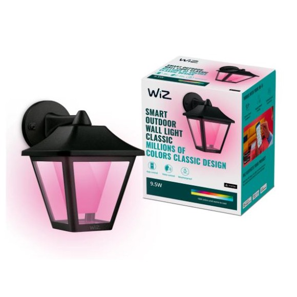 Philips WiZ Colors 8720169076181 LED vonkajšie nástenné svietidlo | 9,5W integrovaný LED zdroj | 900lm