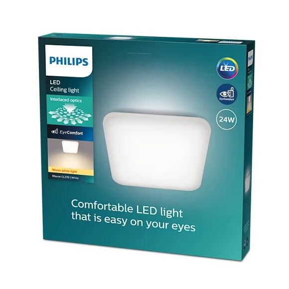 Philips 8720169195493 LED prisadené stropné svietidlo Mauwe | 24W integrovaný LED zdroj | 2900 lm | 2700K