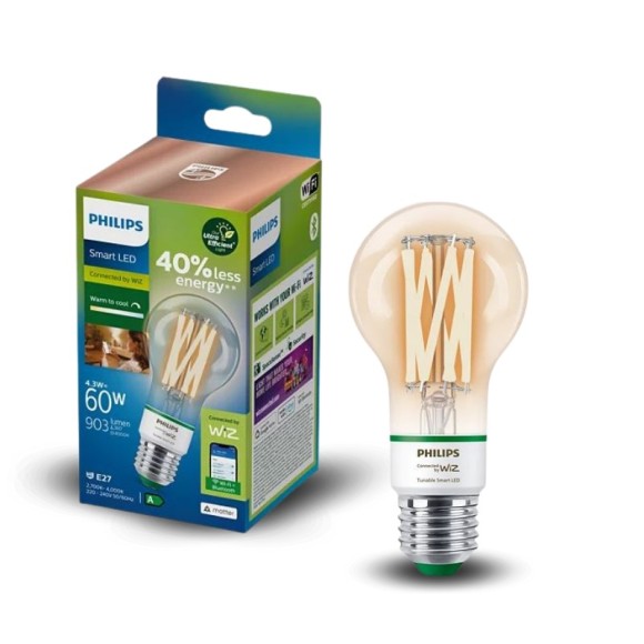 Philips WiZ tunable 8720169241435 LED inteligentná žiarovka | 4,3W E27 | 900lm | 2700/4000K