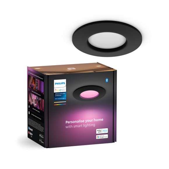 Philips Hue 8720169264151 LED kúpeľňové bodové svietidlo Slim downlight | 8,3W integrovaný LED zdroj | 2200-6500+RGBK