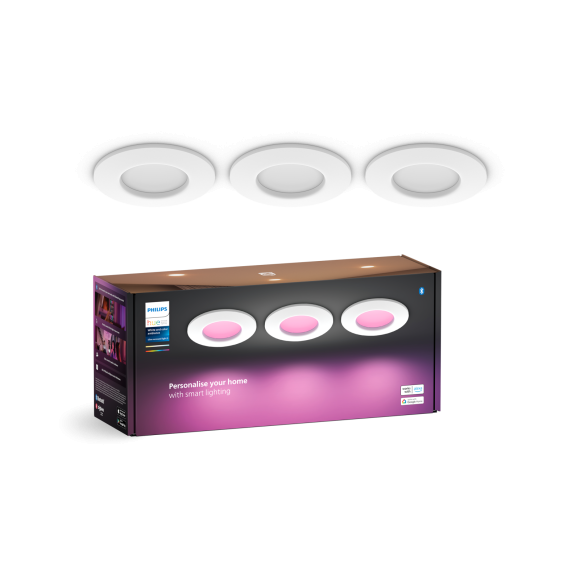 Philips Hue 8720169264731 LED sada bodových svietidiel Slim downlight | 8,3W integrovaný LED zdroj | 2200-6500+RGBK