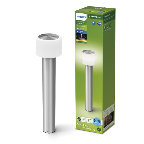 Philips 8720169351356 LED vonkajšie nástenné svietidlo Otis | 4,3W integrovaný LED zdroj | 800lm | 2700K