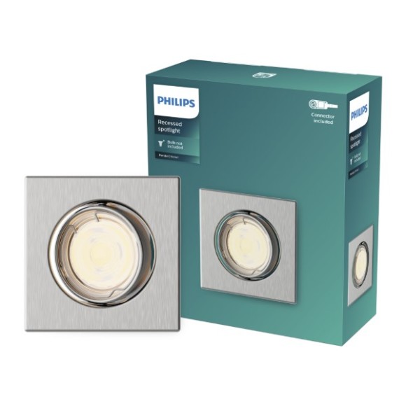 Philips 8720169392700 zapustený rámček Peridot GU10 | chróm