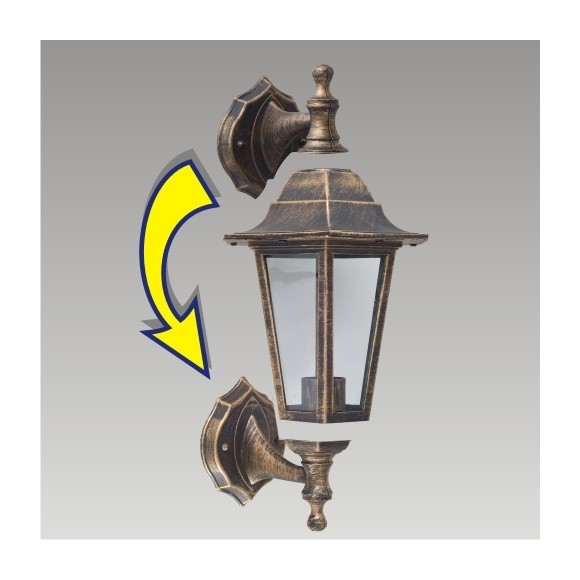 Prezent 3081 záhradná nástenná lampa Capri 1x60W | E27 | IP44 - obojstranná, hnedá patina