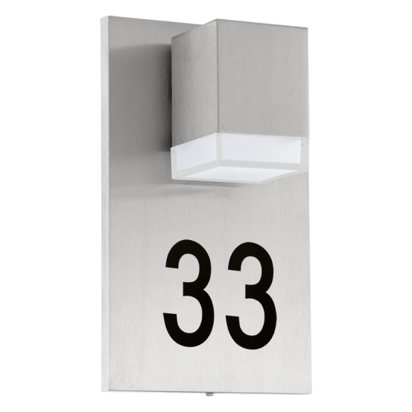 EGLO 93369 Pardee 1 exteriérové ​​nástenné LED svietidlo s číslom domu 1x2,5W (190l)