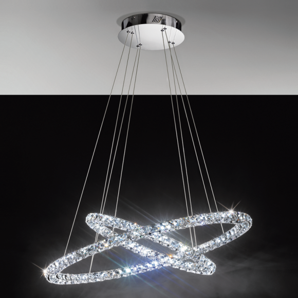 Eglo 93946 LED závesné stropné svietidlo 128x0,5W | 6400lm | 3500-5000K - chróm