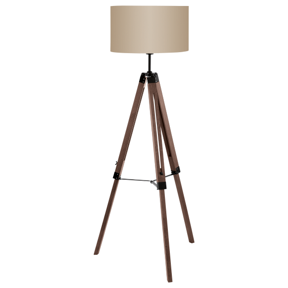 Eglo 94326 stojacie svietidlo Lantada 1x60W | E27 - krémová, drevo
