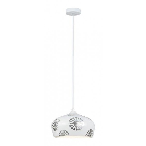 Rabalux 6049 závesné stropné svietidlo Ginger 1x40W | E14 | IP20 - strieborná, biela