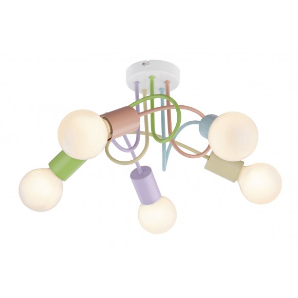 Rabalux 6340 detské stropné svietidlo Linett 5x40W | E27 | IP20 - viacfarebný