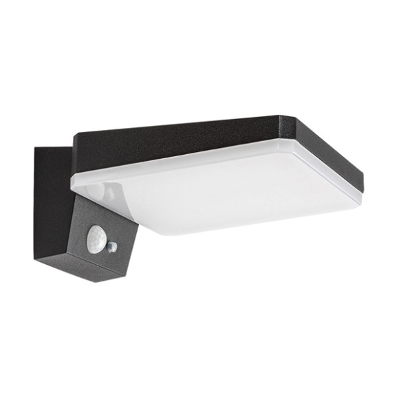 Rabalux 98077078 LED solárne vonkajšie nástenné svietidlo Lasset  | 4,4W integrovaný LED zdroj | 200lm | 4000K