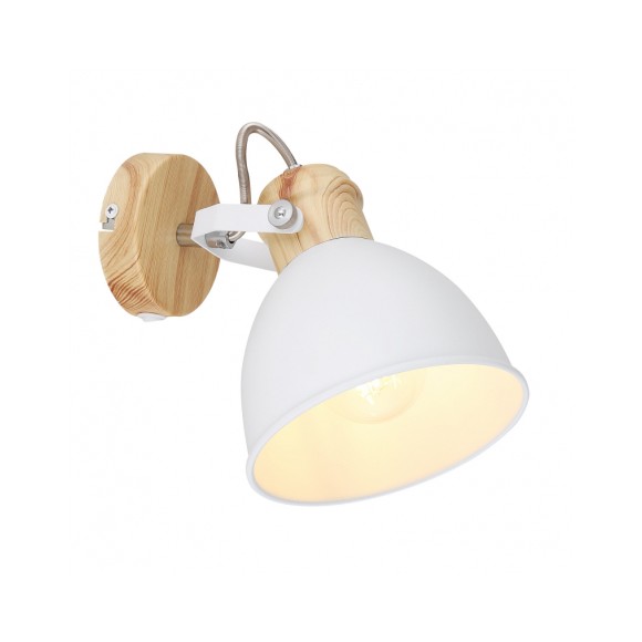 Globo 54018-1 nástenná lampa Wiho 1x40W | E27 - drevo, biela
