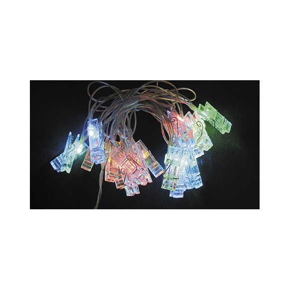 Kolíčky 20 LED - MUTICOLOR