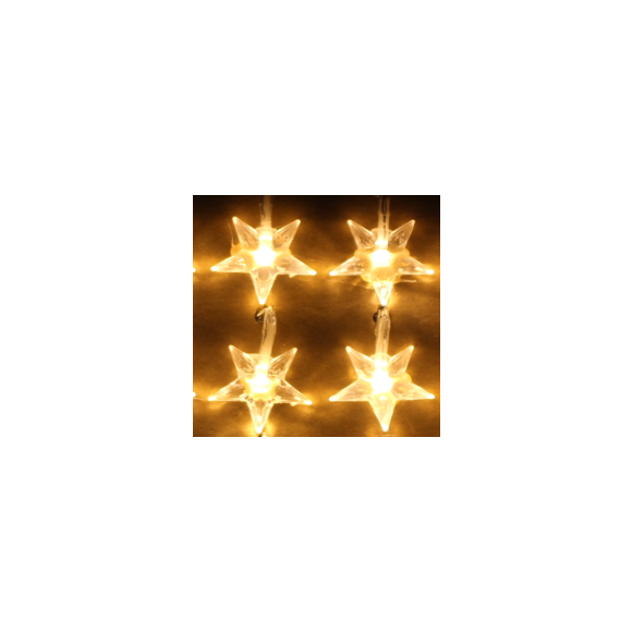 Svetelný reťaz na baterky s priesvitnými hviezdami 33473