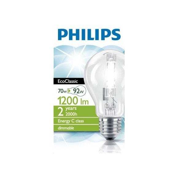 Halogén Classic 70W E27 A55 CL 1CT / 5F / NO