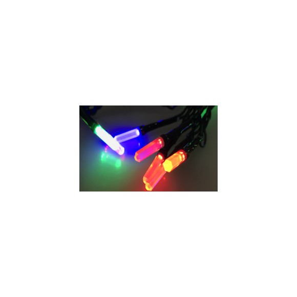 Svetelný LED reťaz farebný - 6 hrán - 33572
