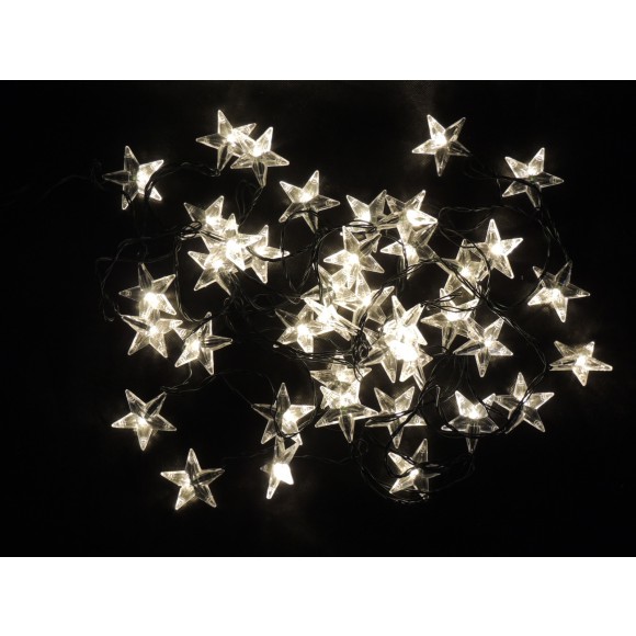 LED vianočné reťaz - hviezdy - teplá biela 31837 dĺžka 6m, IP44 pre vonkajšie i vnútorné použitie