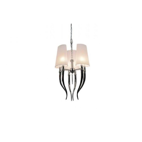 Azzardo AZ0028 stropné závesné svietidlo Diablo 3 6x11W | E14 | IP20 - biela, chróm
