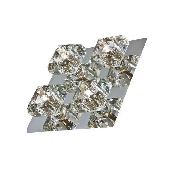 Azzardo AZ0492 prisadené stropné svietidlo Rubic 4 Top 4x40W | G9 | IP20 - chróm, sklo