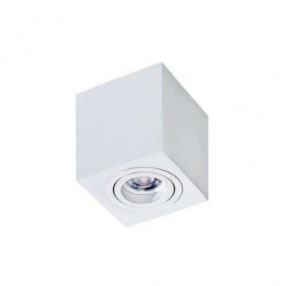 Azzardo AZ2824 prisadené bodové stropné svietidlo Brant Square 1x50W | GU10 | IP20 - biela