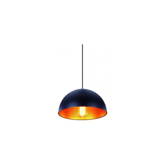 závesné stropné svietidlo LEDKO E27 1x40W - čierna / zlatá