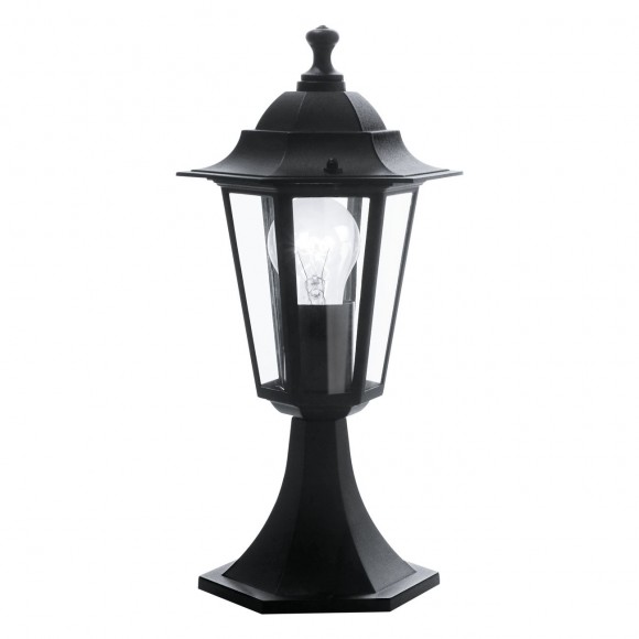 Eglo 22472 záhradný stĺpik Laterna 4 1x60W | E27 | IP44 - čierna
