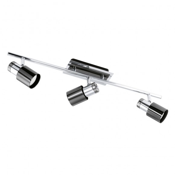 Eglo 30834 LED prisadené bodové svietidlo Davida 1 3x5W | GU10 | 1200L | 3000K - chróm, čierna