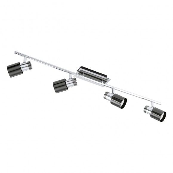 Eglo 30835 LED prisadené bodové svietidlo Davida 1 4x5W | GU10 | 1600L | 3000K - chróm, čierna