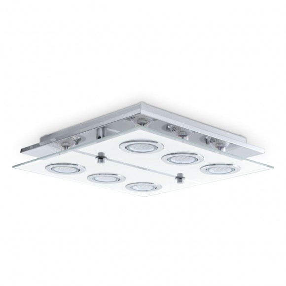 Eglo 30932 LED stropné svietidlo Cabo 6x3W | GU10 | 1440lm | 3000K - chróm, biela