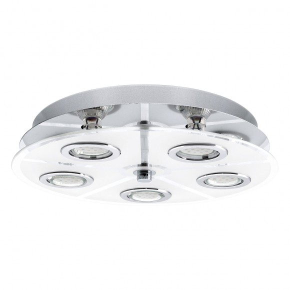 Eglo 30933 LED stropné svietidlo Cabo 5x3W | GU10 | 1200L | 3000K - chróm, biela