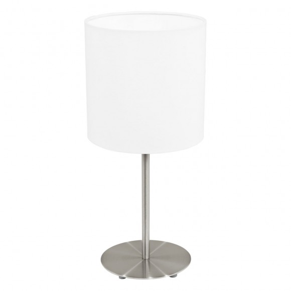 Eglo 31594 stolové svietidlo Paster 1x60W | E27 - nikel, biela