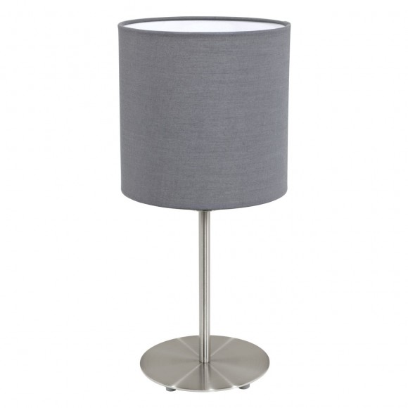Eglo 31596 stolové svietidlo Paster 1x60W | E27 - nikel, sivá