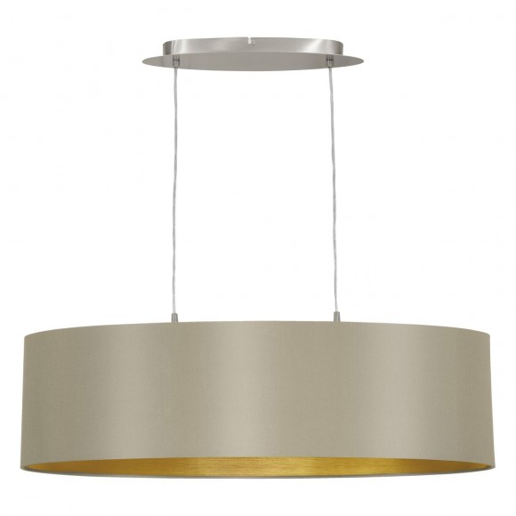 Eglo 31613 závesné svietidlo Maserlo 2x60W | E27 - krémová, zlatá