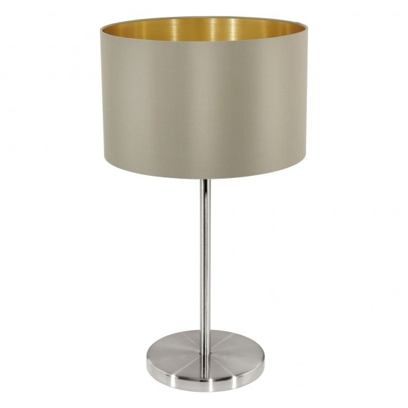 Eglo 31629 stolové svietidlo Maserlo 2x60W | E27 - krémová, zlatá