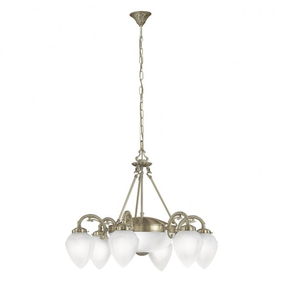 Eglo 82743 závesné stropné svietidlo Imperial 6x40W + 2x60W | E14 + E27 - bronz, biela