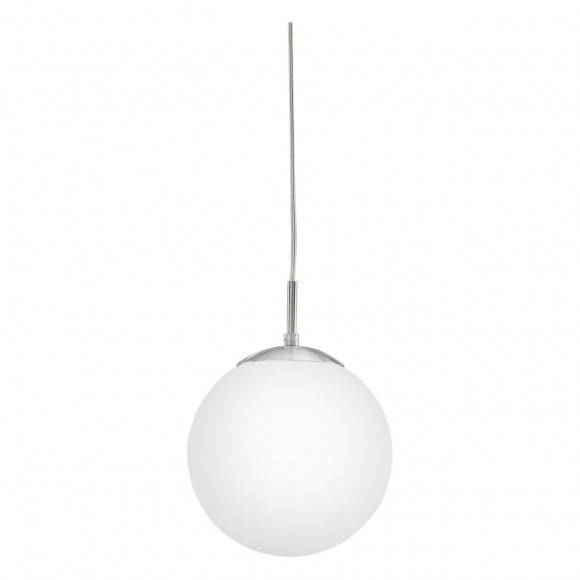 Eglo 85261 závesné stropné svietidlo Rondo 1x60W | E27 - matný nikel, biela