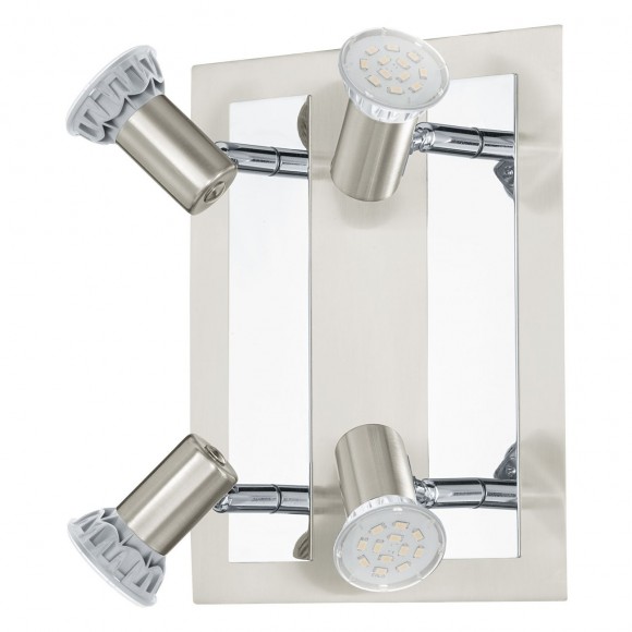 Eglo 90916 prisadené bodové svietidlo Rotello 4x5W | GU10 - matný nikel, chróm